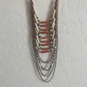 orange beaded necklace